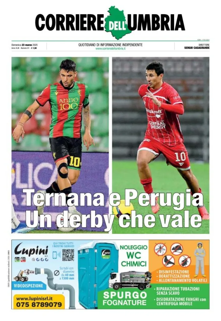 Prima-pagina-corriere umbria-del-2025-03-23